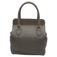 Hermès Toolbox 20 Grey Leather Top Handle Bag 2015