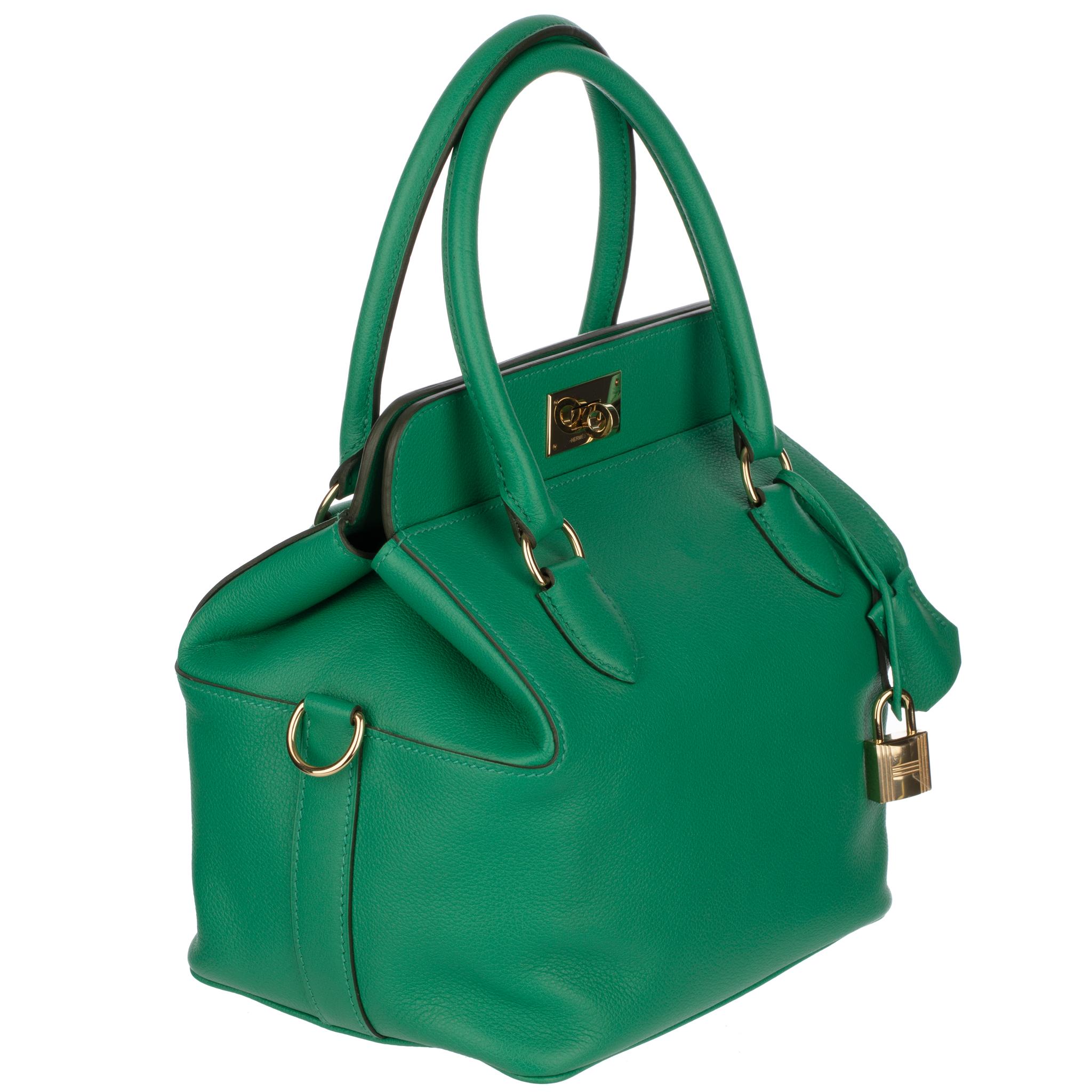 Hermes Toolbox 20 Vert Vertigo Evercolour Leather Permabrass Hardware 6