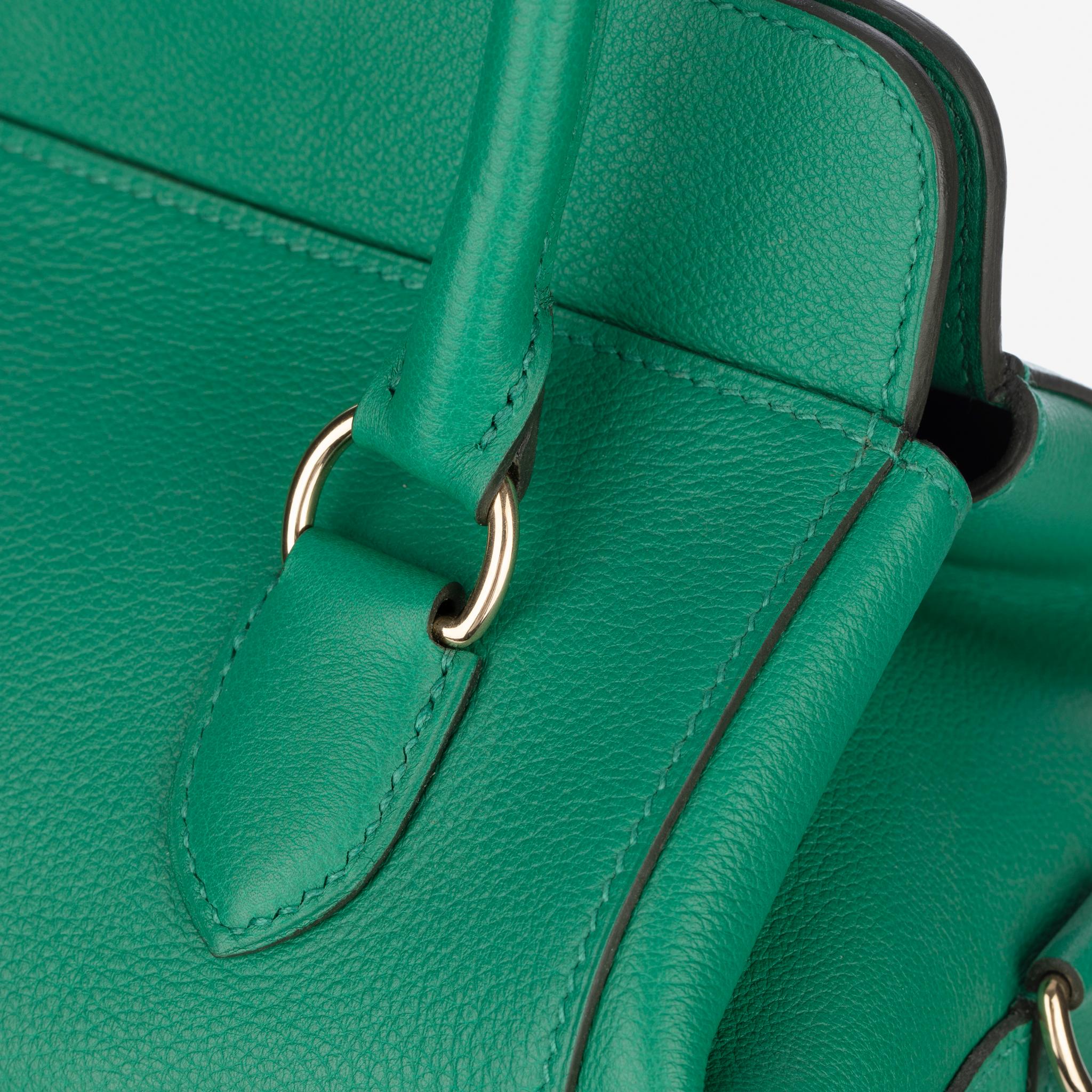 Hermes Toolbox 20 Vert Vertigo Evercolour Leather Permabrass Hardware 9