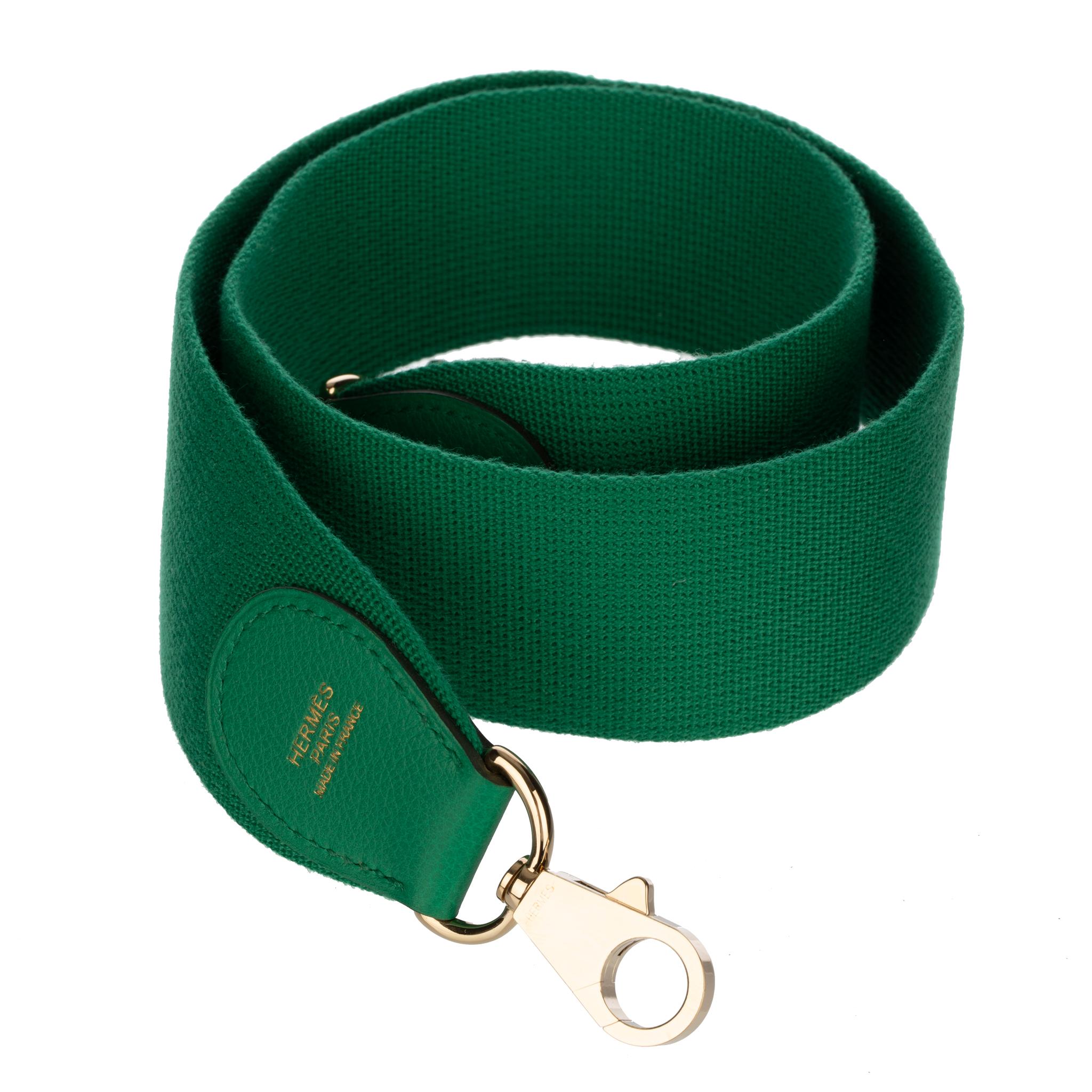 Women's Hermes Toolbox 20 Vert Vertigo Evercolour Leather Permabrass Hardware