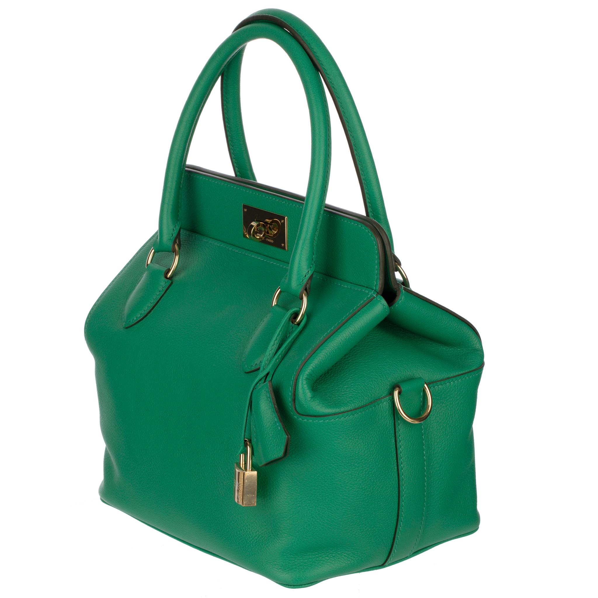 Hermes Toolbox 20 Vert Vertigo Evercolour Leather Permabrass Hardware 1