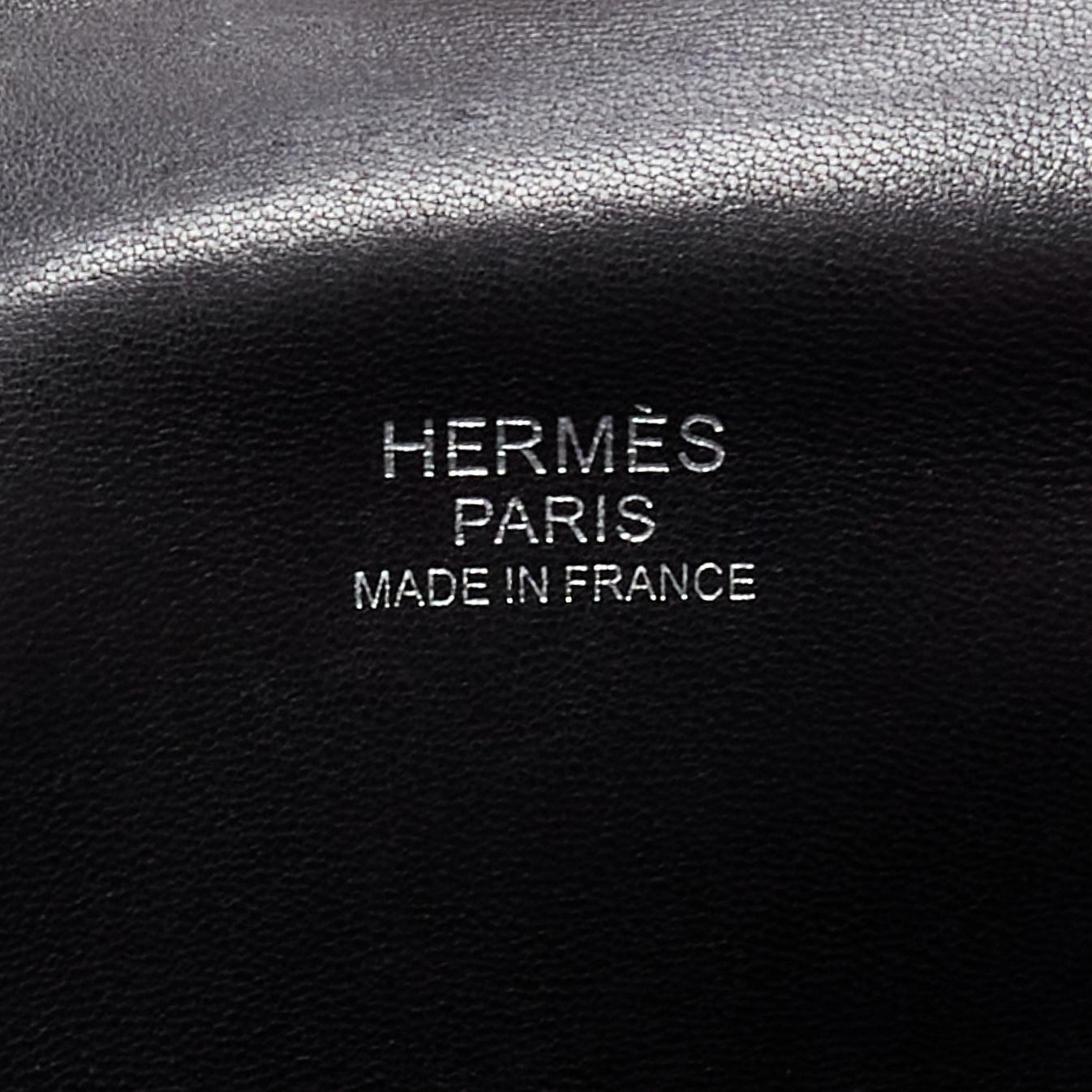 HERMES Toolbox 26 black leather PHW turnlock satchel bag 7