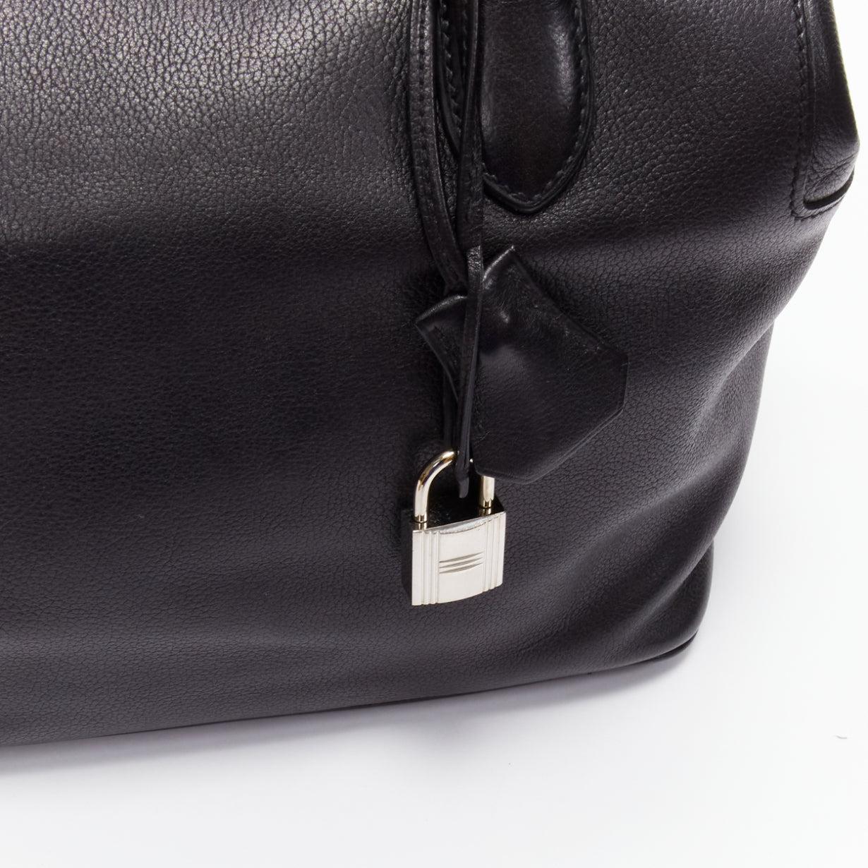 HERMES Toolbox 26 black leather PHW turnlock satchel bag 4
