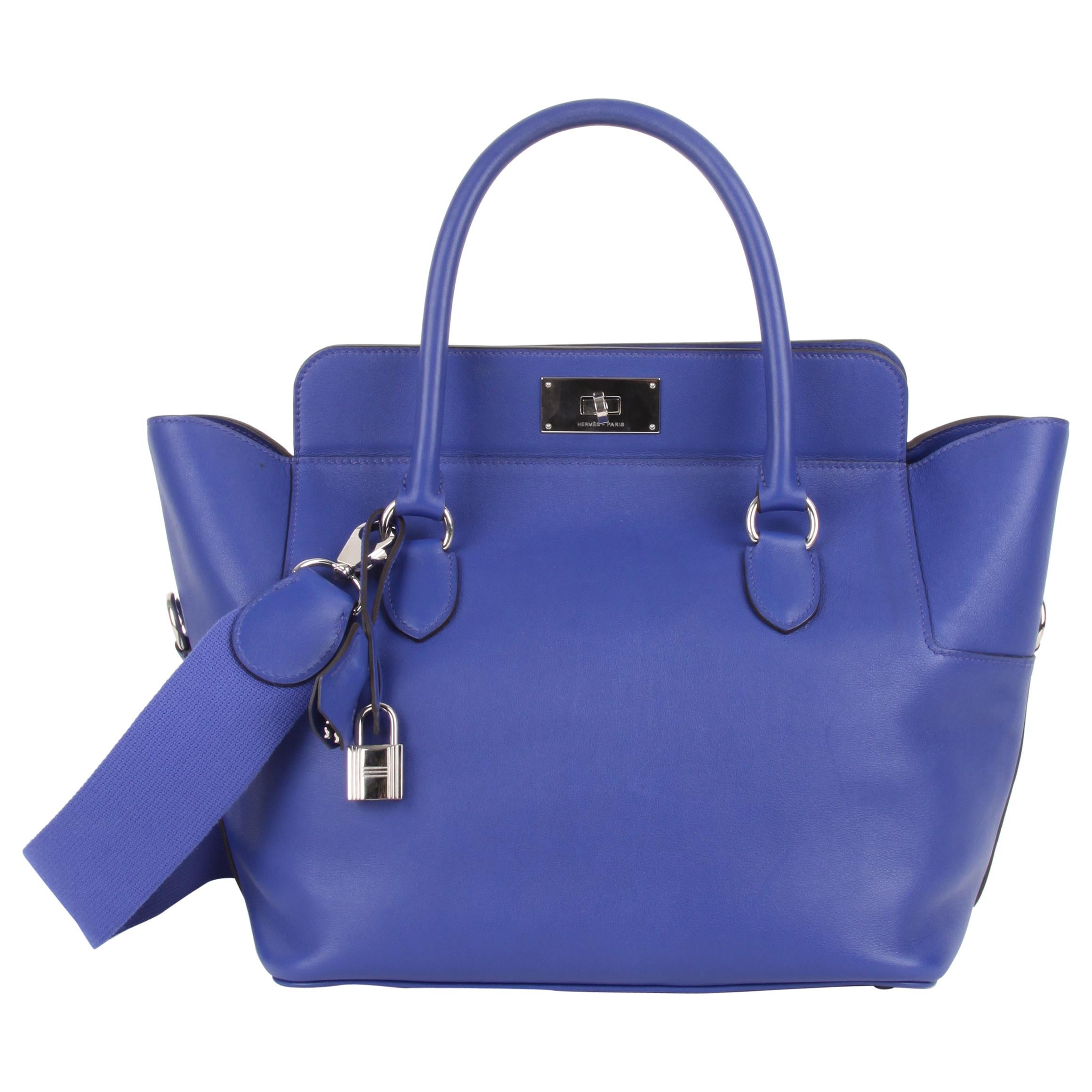 Hermes Toolbox 26 Swift Leather Electric Blue For Sale