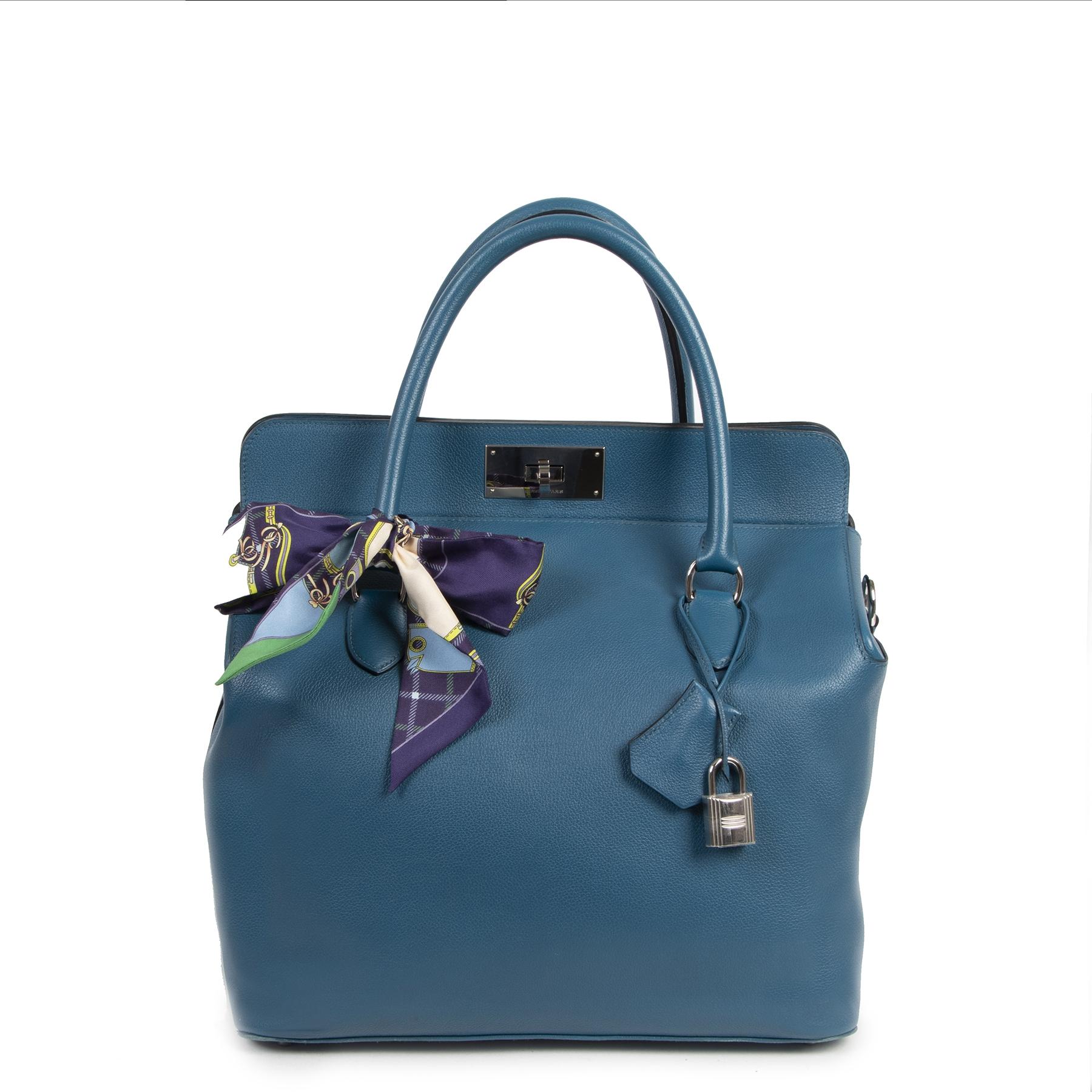 Hermès Toolbox 33 Veau Evercolor Bleu De Galice In Excellent Condition In Antwerp, BE