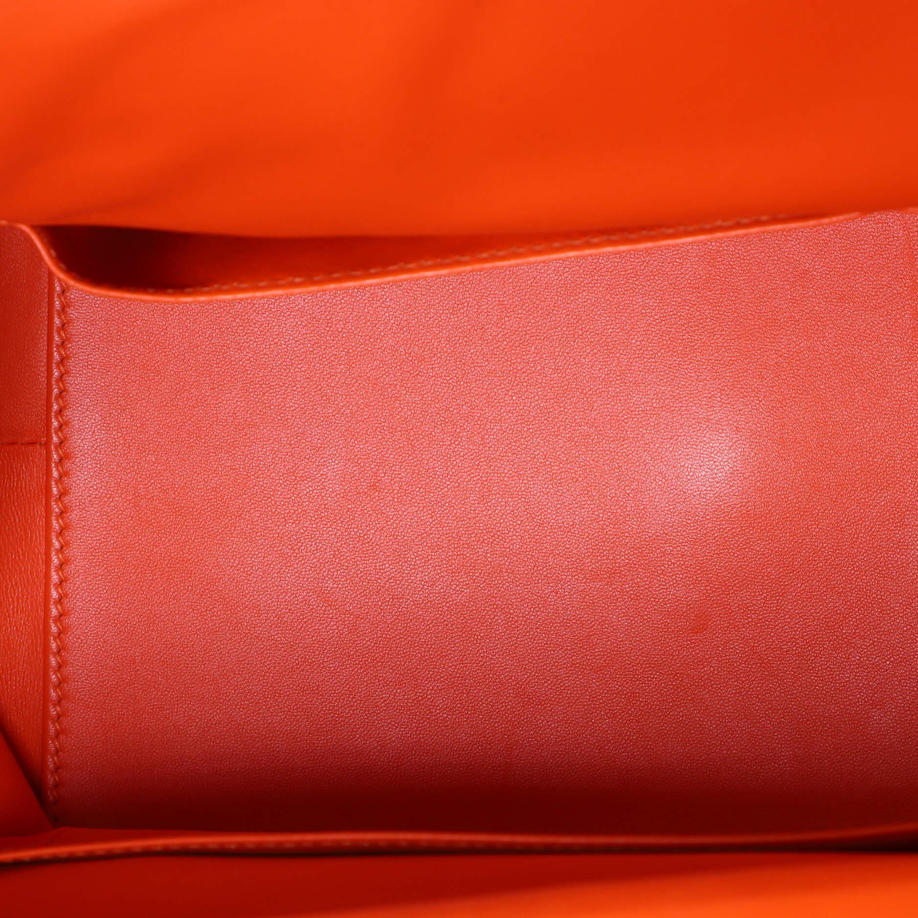 Orange Hermes Toolbox Bag Evercolor 26
