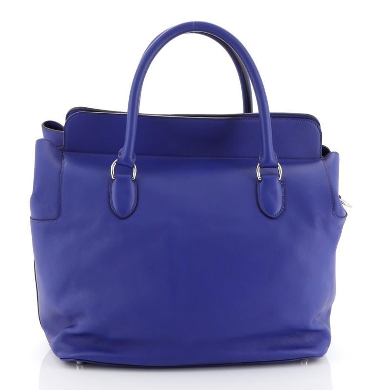 Purple Hermes Toolbox Handbag Swift 33