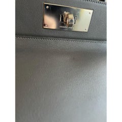 Hermès Toolbox Leather Handbag in Grey