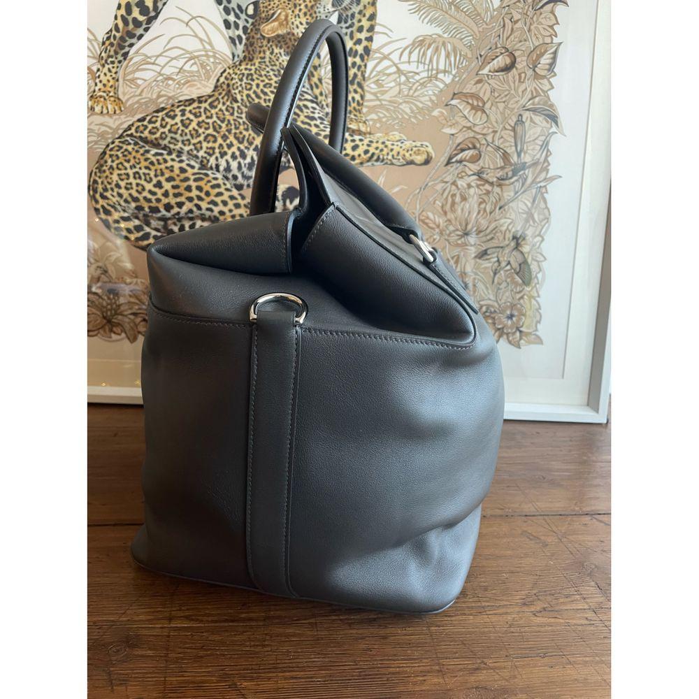 Hermès Toolbox Leather Handbag in Grey 1