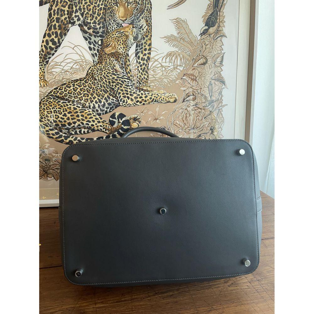 Hermès Toolbox Leather Handbag in Grey 2