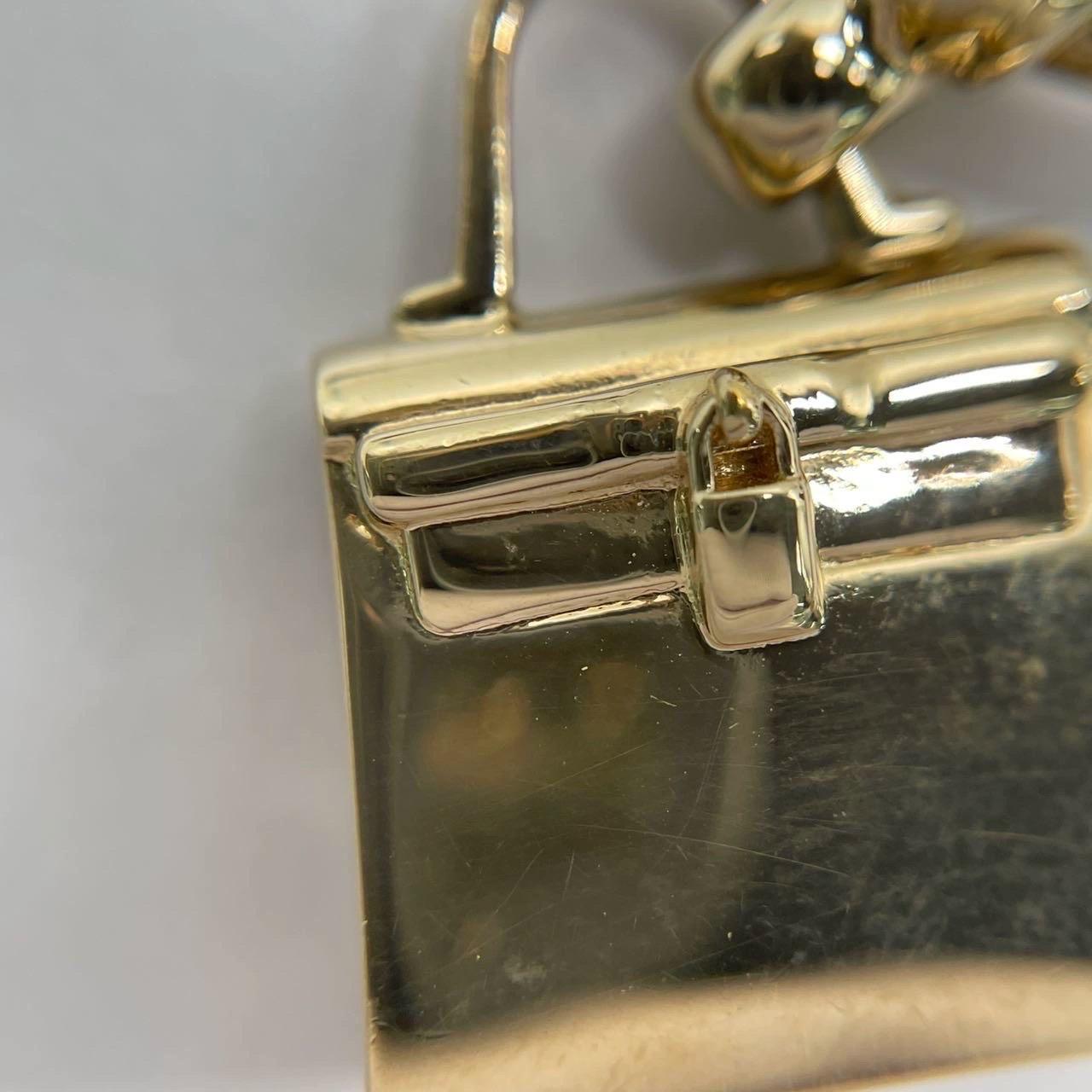 Hermès Top Kelly Ciondolo Oro Rosa Collana Charm in vendita 7