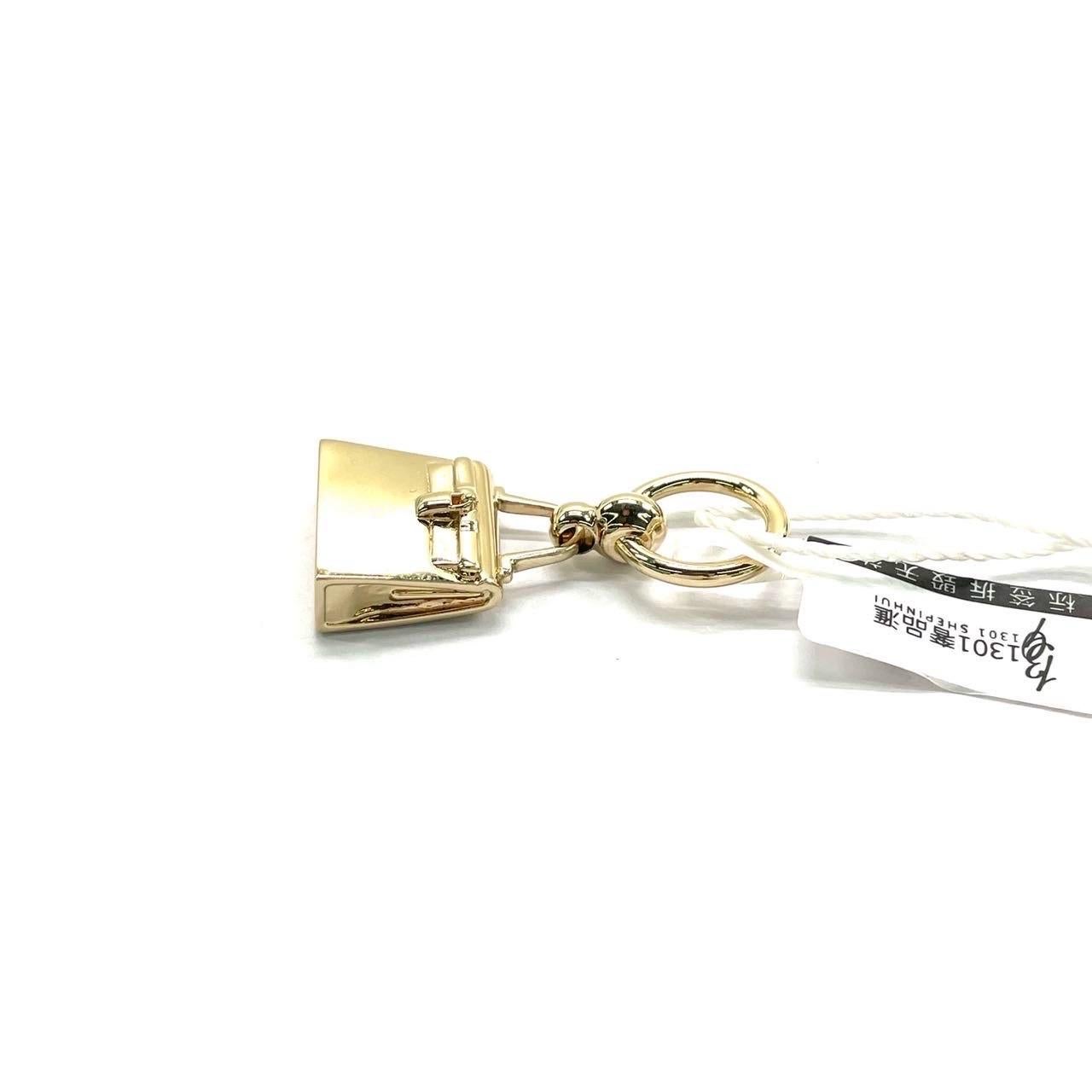 Donna Hermès Top Kelly Ciondolo Oro Rosa Collana Charm in vendita