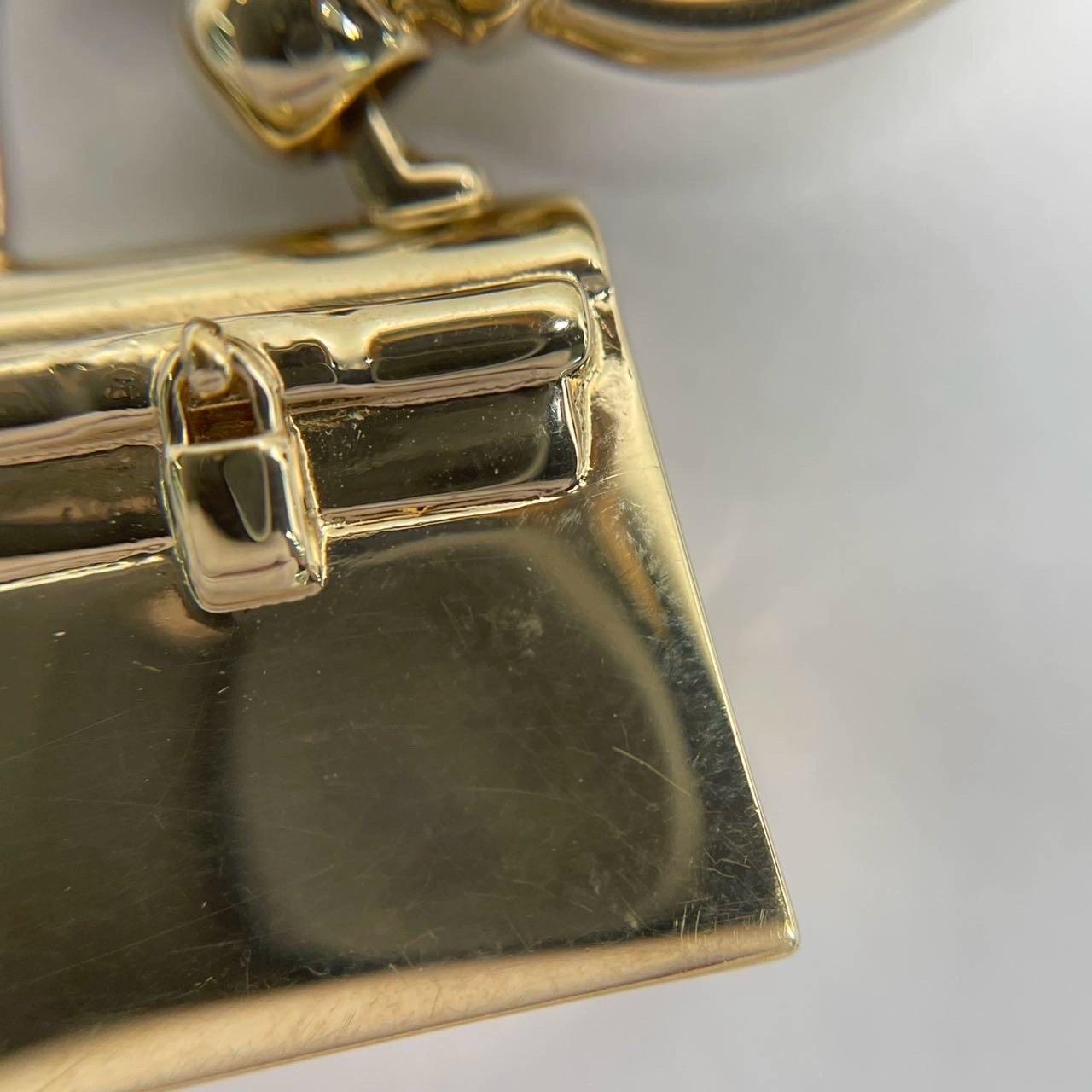 Hermès Top Kelly Ciondolo Oro Rosa Collana Charm in vendita 5