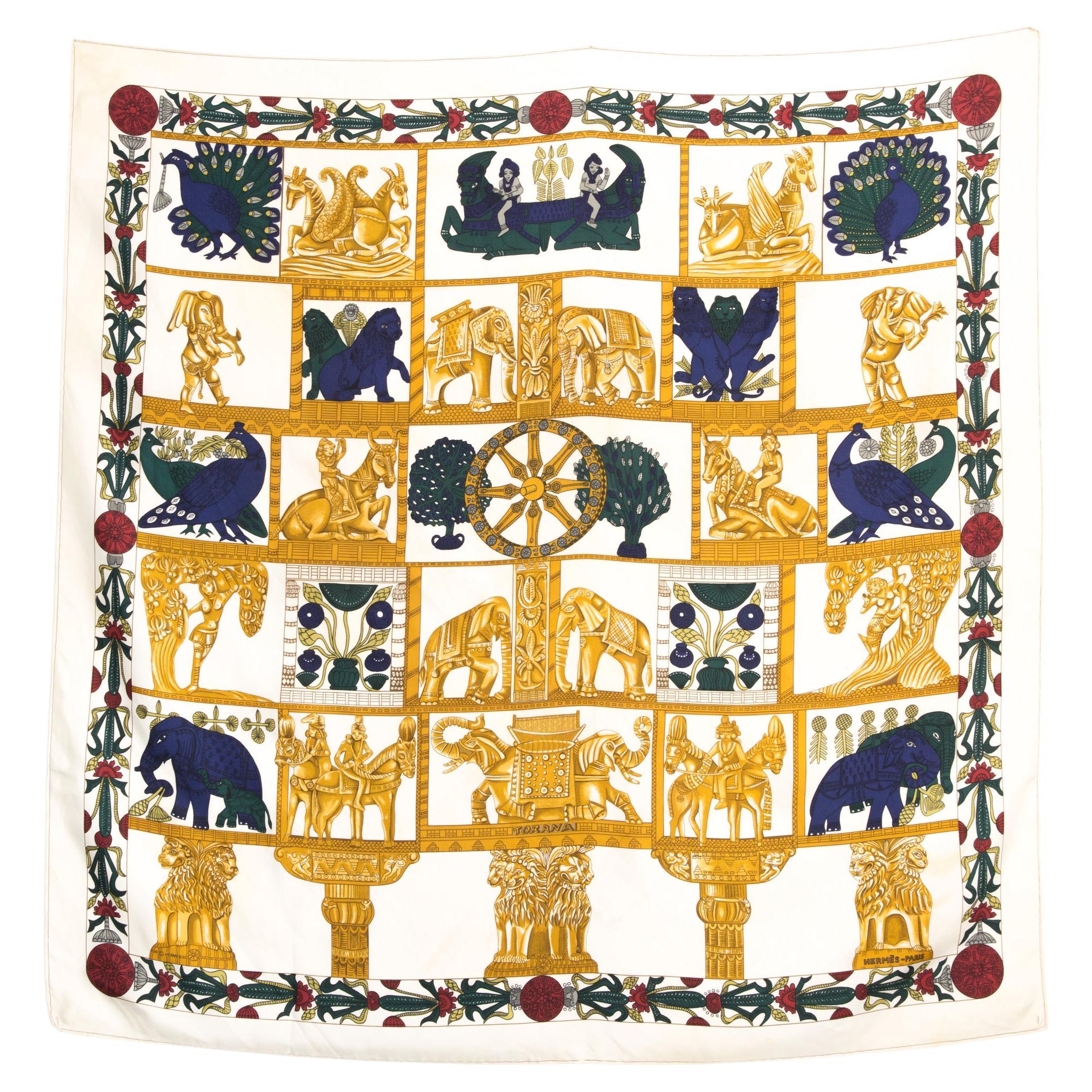 Foulard in seta Hermes Torana by Annie Faivre