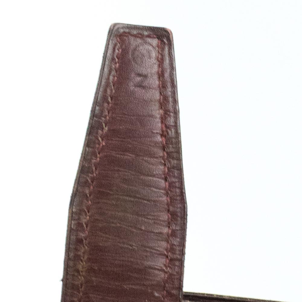 HERMÈS Torque Umhängetasche aus burgunderfarbenem Leder 7