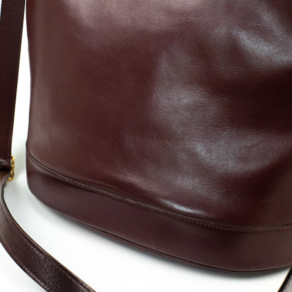HERMÈS Torque Umhängetasche aus burgunderfarbenem Leder 8