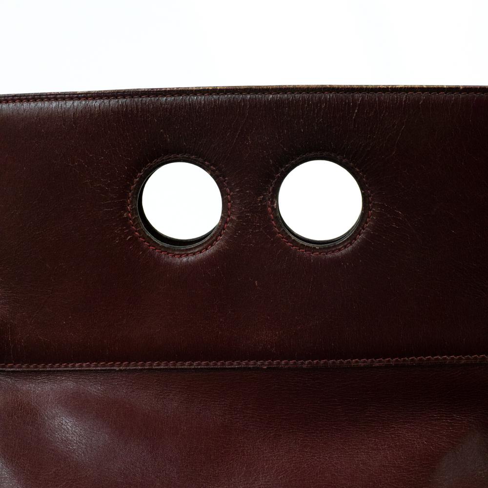HERMÈS Torque Umhängetasche aus burgunderfarbenem Leder 2