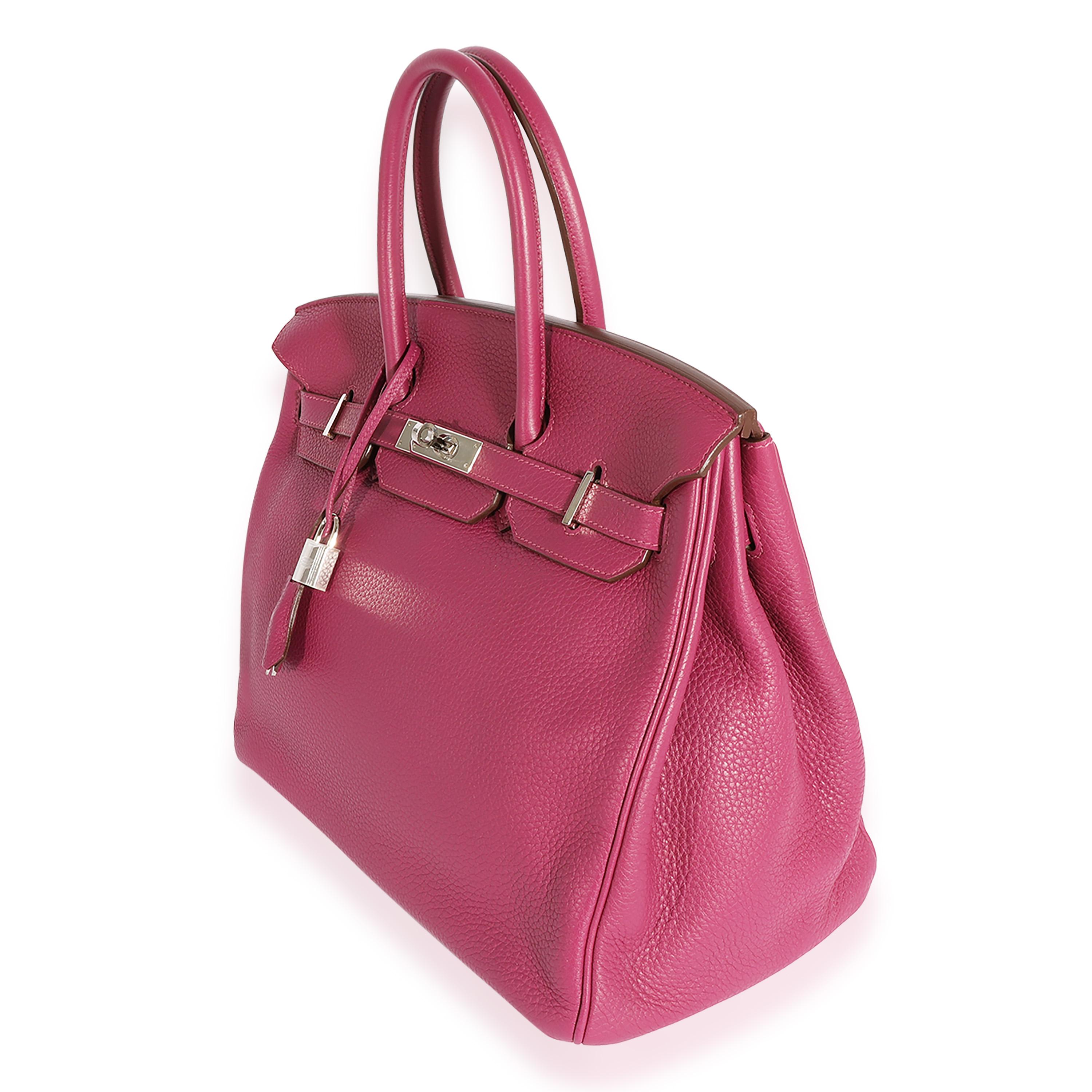 Pink Hermès Tosca Clémence Birkin 35 PHW