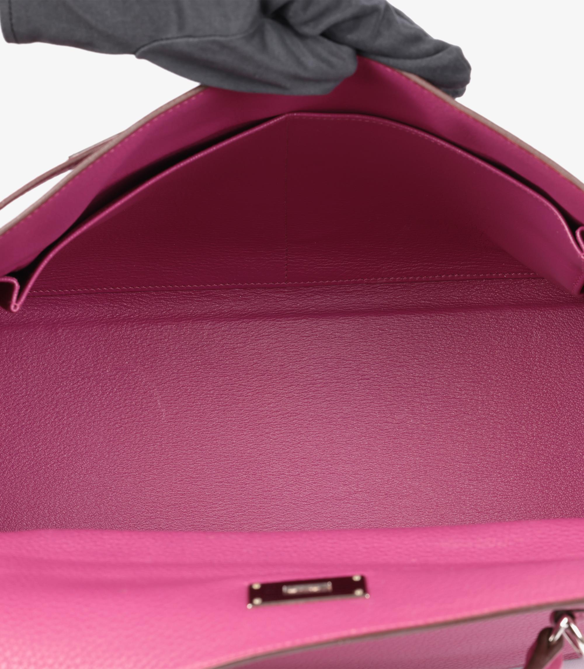Hermès Tosca Clemence Kelly en cuir 40cm Retourne en vente 3