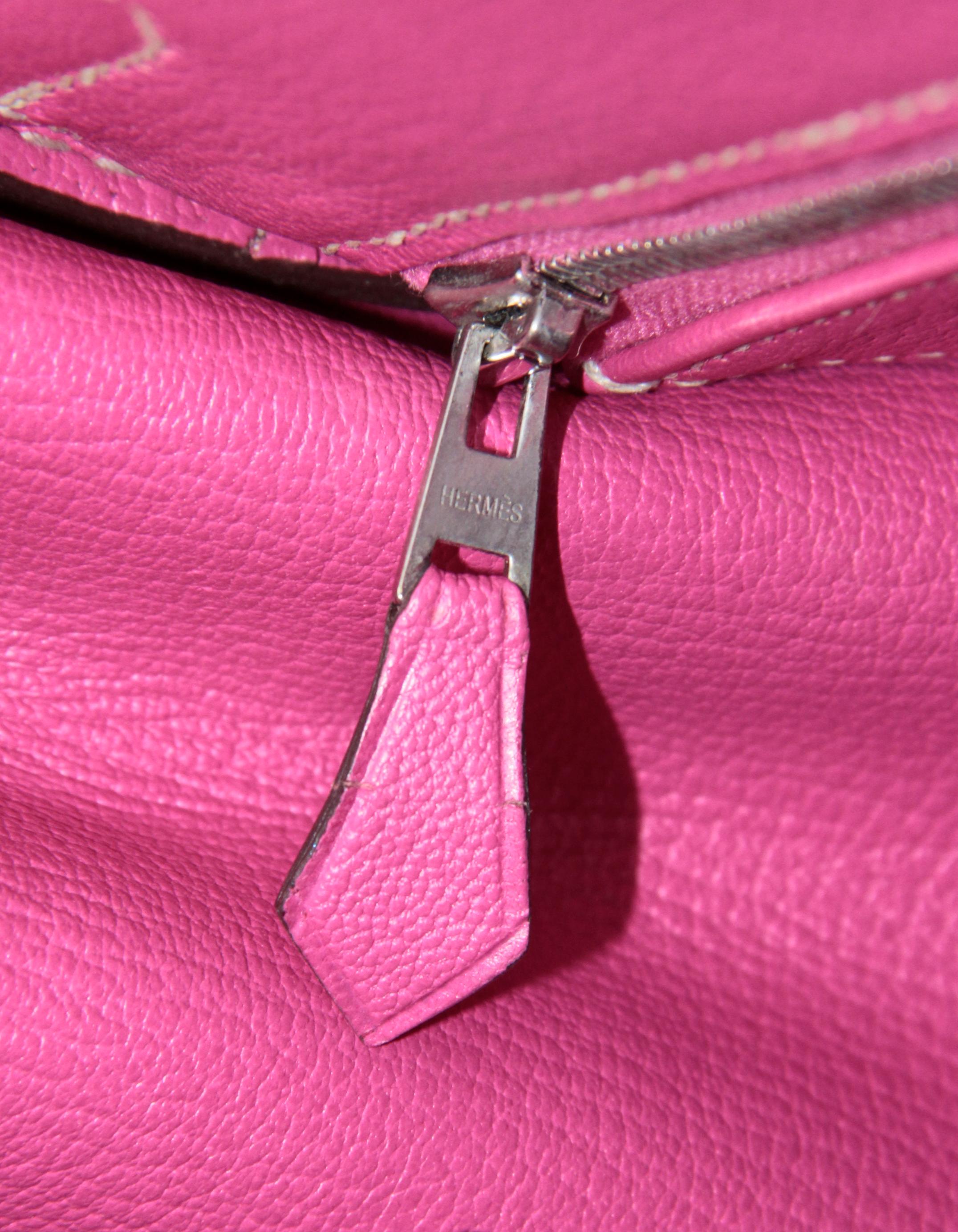Hermes Tosca/ Rose Tyrien Epsom Leder 35cm Candy Kelly Tasche im Angebot 8