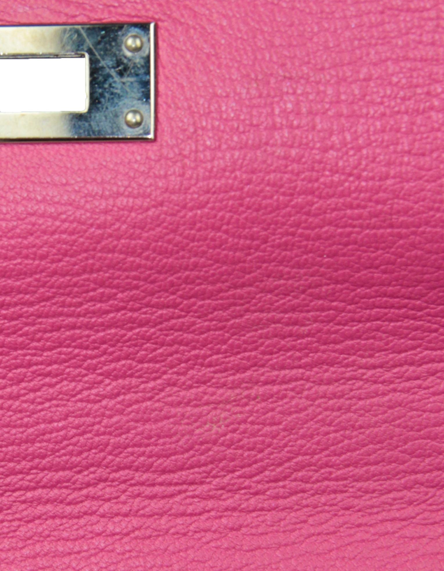 Hermes Tosca/ Rose Tyrien Epsom Leder 35cm Candy Kelly Tasche im Angebot 9