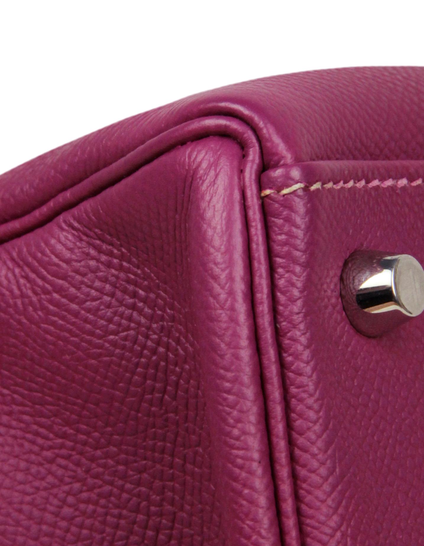 Hermes Tosca/ Rose Tyrien Epsom Leder 35cm Candy Kelly Tasche im Zustand „Hervorragend“ im Angebot in New York, NY