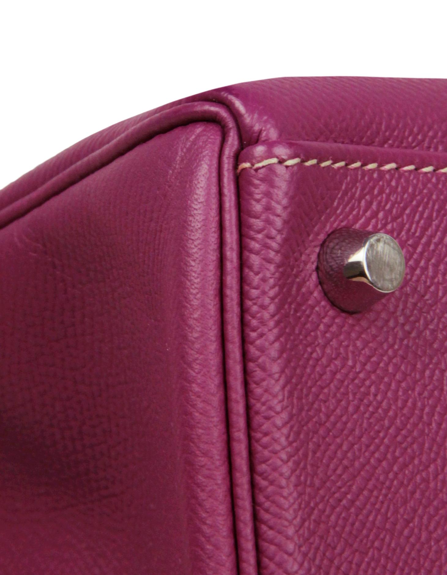 Hermes Tosca/ Rose Tyrien Epsom Leder 35cm Candy Kelly Tasche im Angebot 1