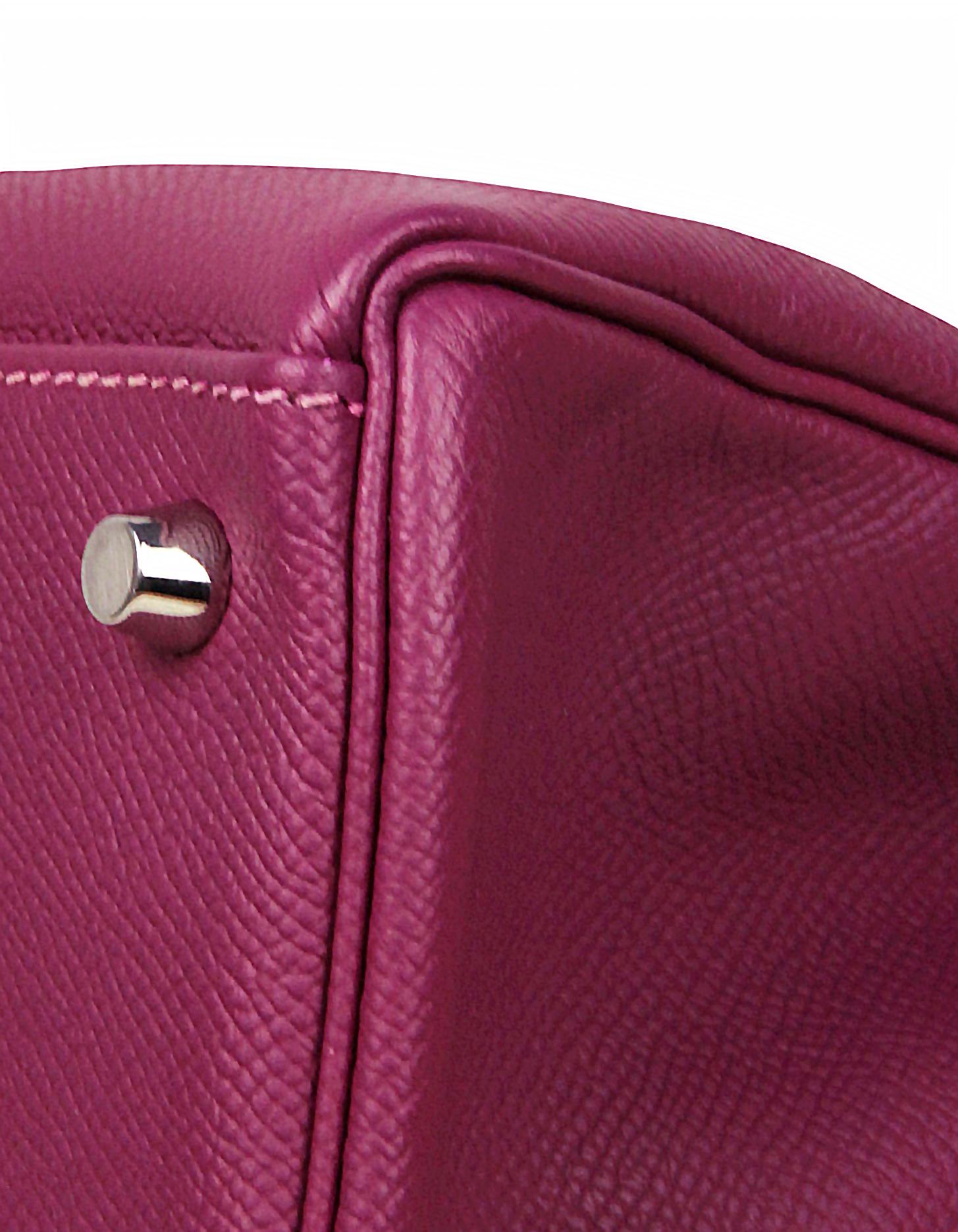 Hermes Tosca/ Rose Tyrien Epsom Leder 35cm Candy Kelly Tasche im Angebot 2