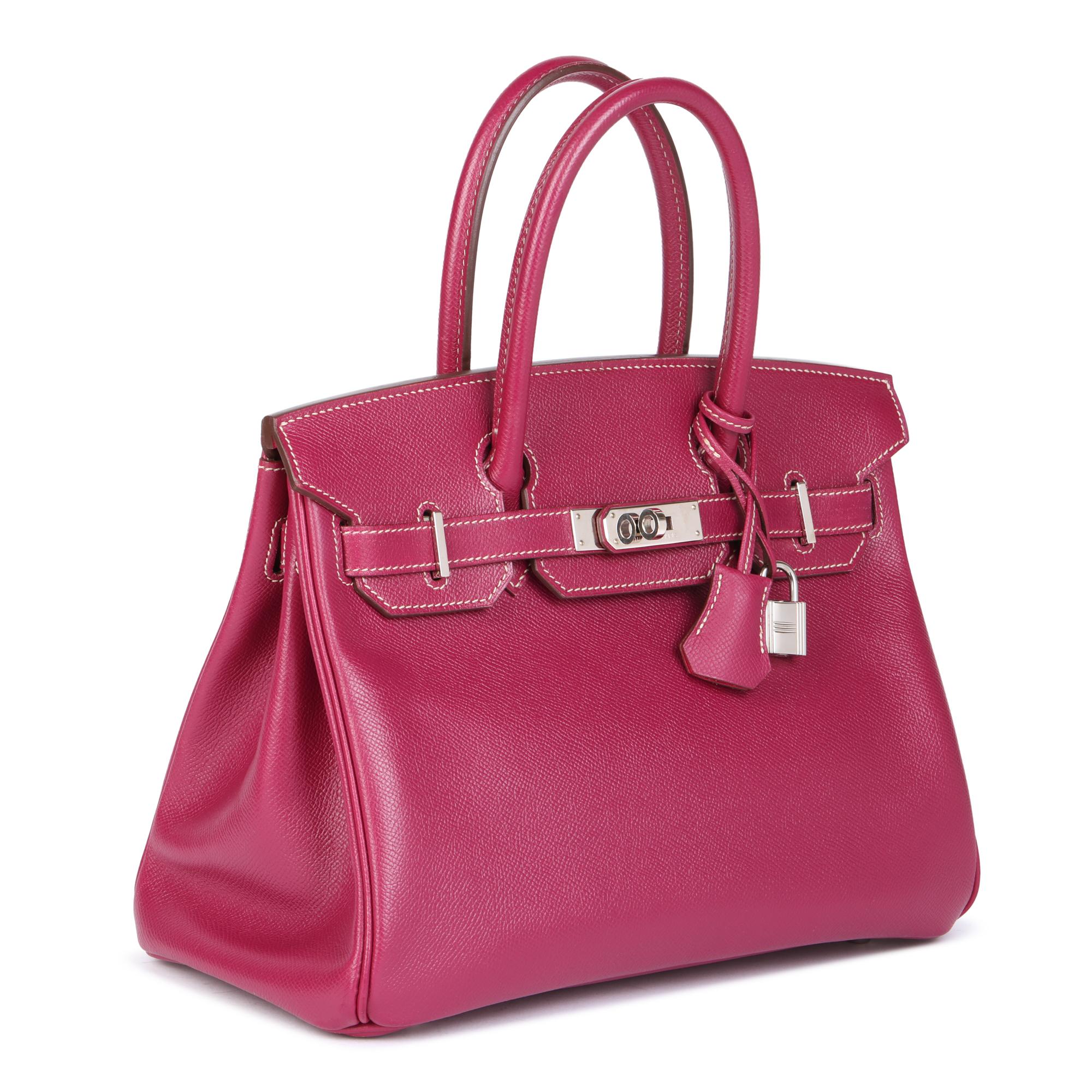 HERMÈS
Tosca & Rose Tyrien Epsom Leather Candy Collection Birkin 30cm Retourne

Serial Number: [Q]
Age (Circa): 2013
Accompanied By: Hermès Dust Bag, Padlock, Keys, Clochette, Protective Felt
Authenticity Details: Date Stamp (Made in France)
Gender:
