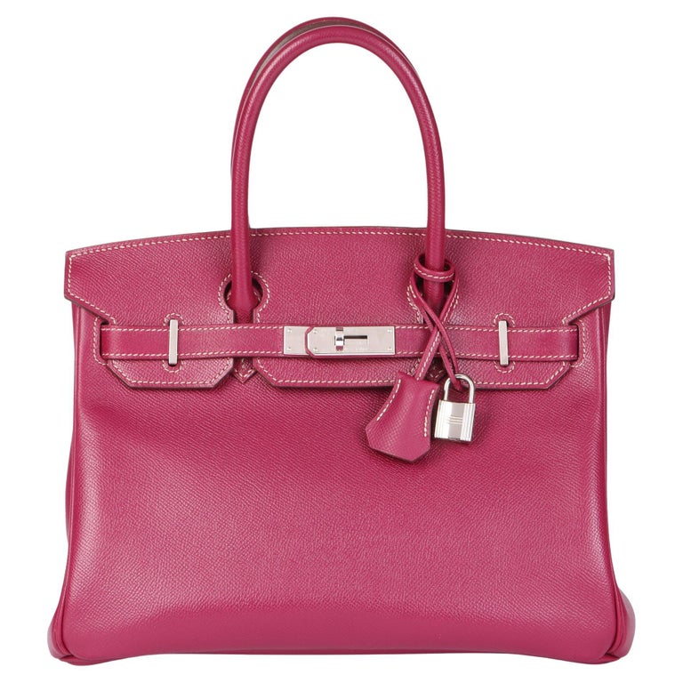 HERMÈS Tosca and Rose Tyrien Epsom Leather Candy Collection Birkin 30cm ...