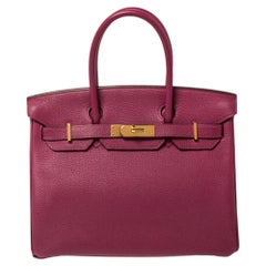 Hermes Tosca Togo Leather Gold Hardware Birkin 30 Bag