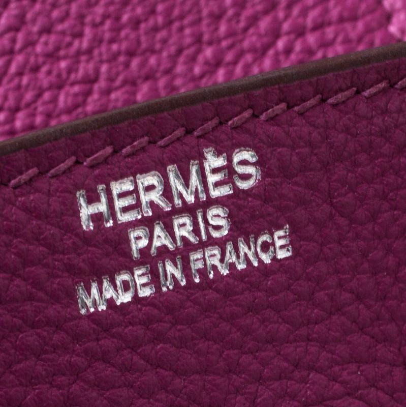 Hermes Tosca Togo Leather Palladium Hardware Birkin 35 Bag 8