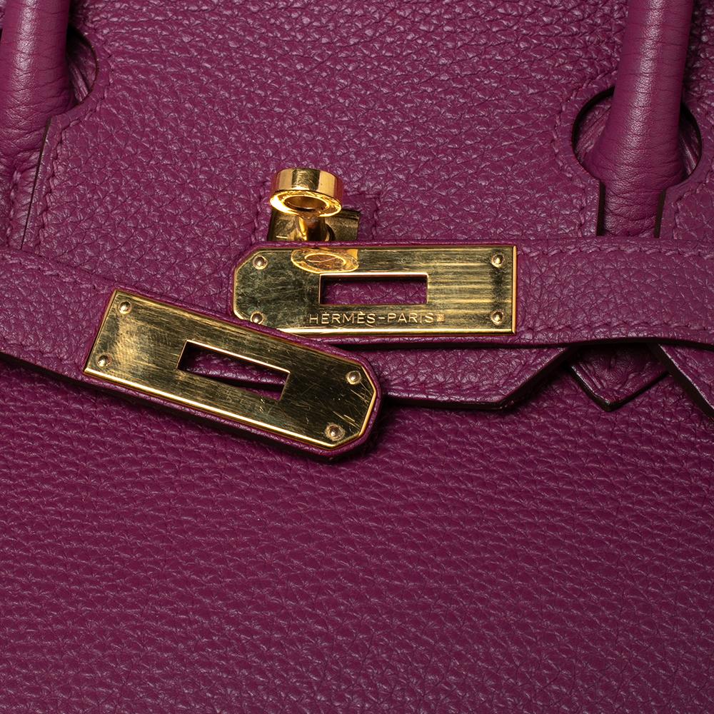 Hermes Tosca Togo Leather Special Order Gold Finished Birkin 35 Bag 6