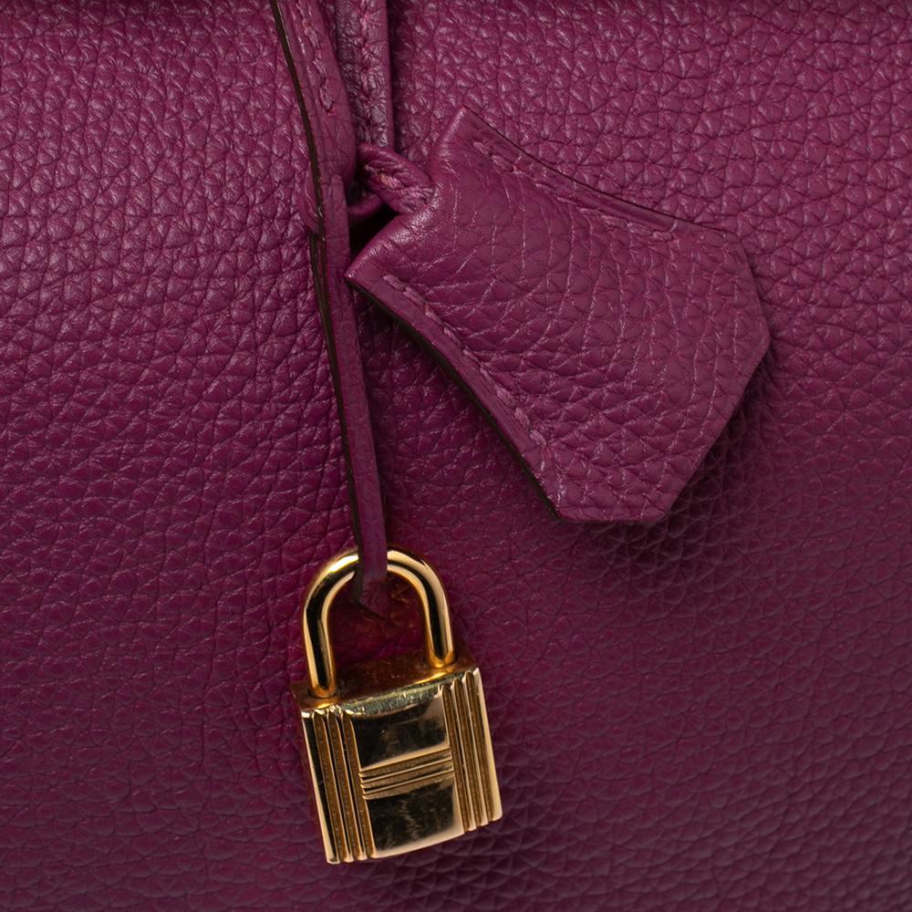 Hermes Tosca Togo Leather Special Order Gold Finished Birkin 35 Bag 12