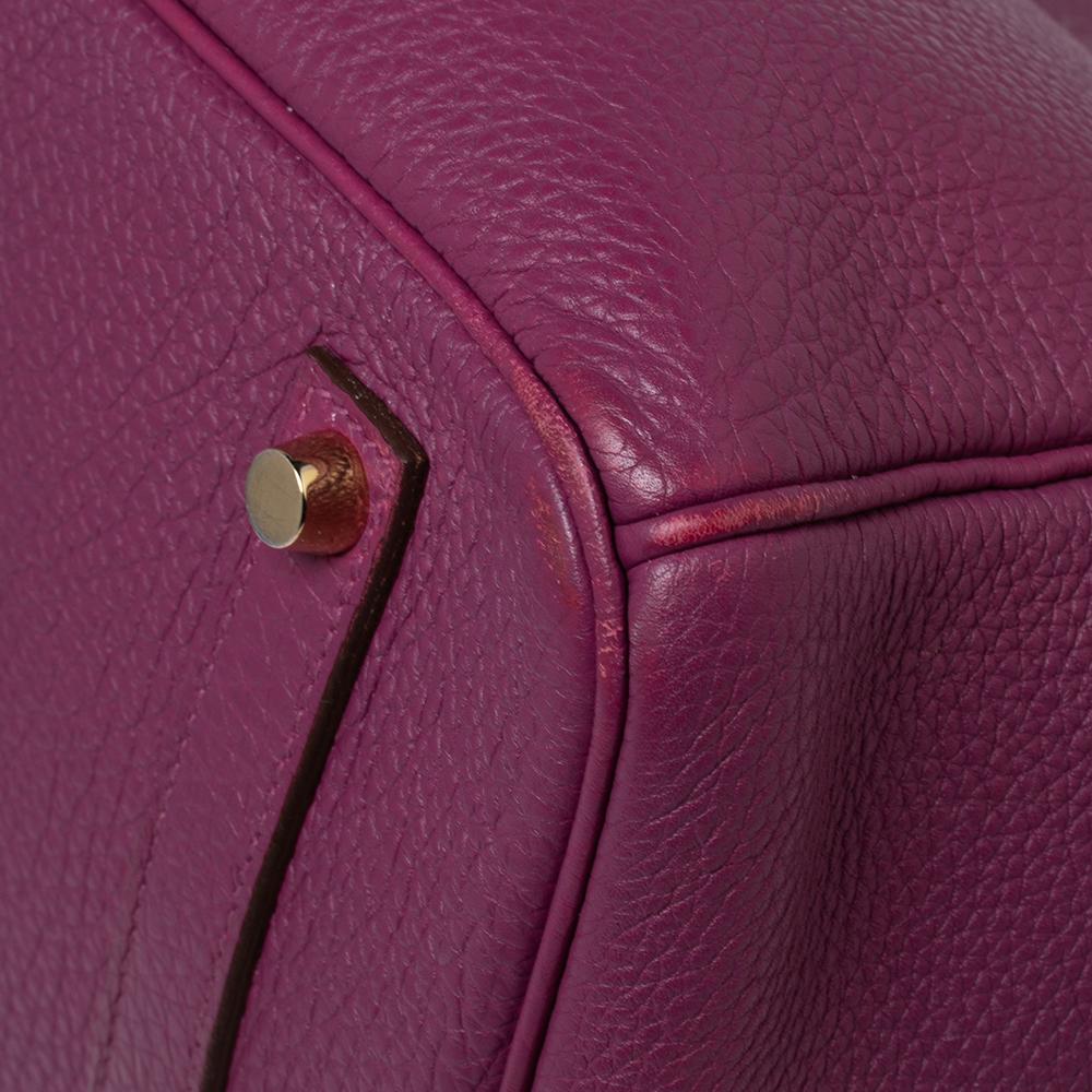 Hermes Tosca Togo Leather Special Order Gold Finished Birkin 35 Bag 3