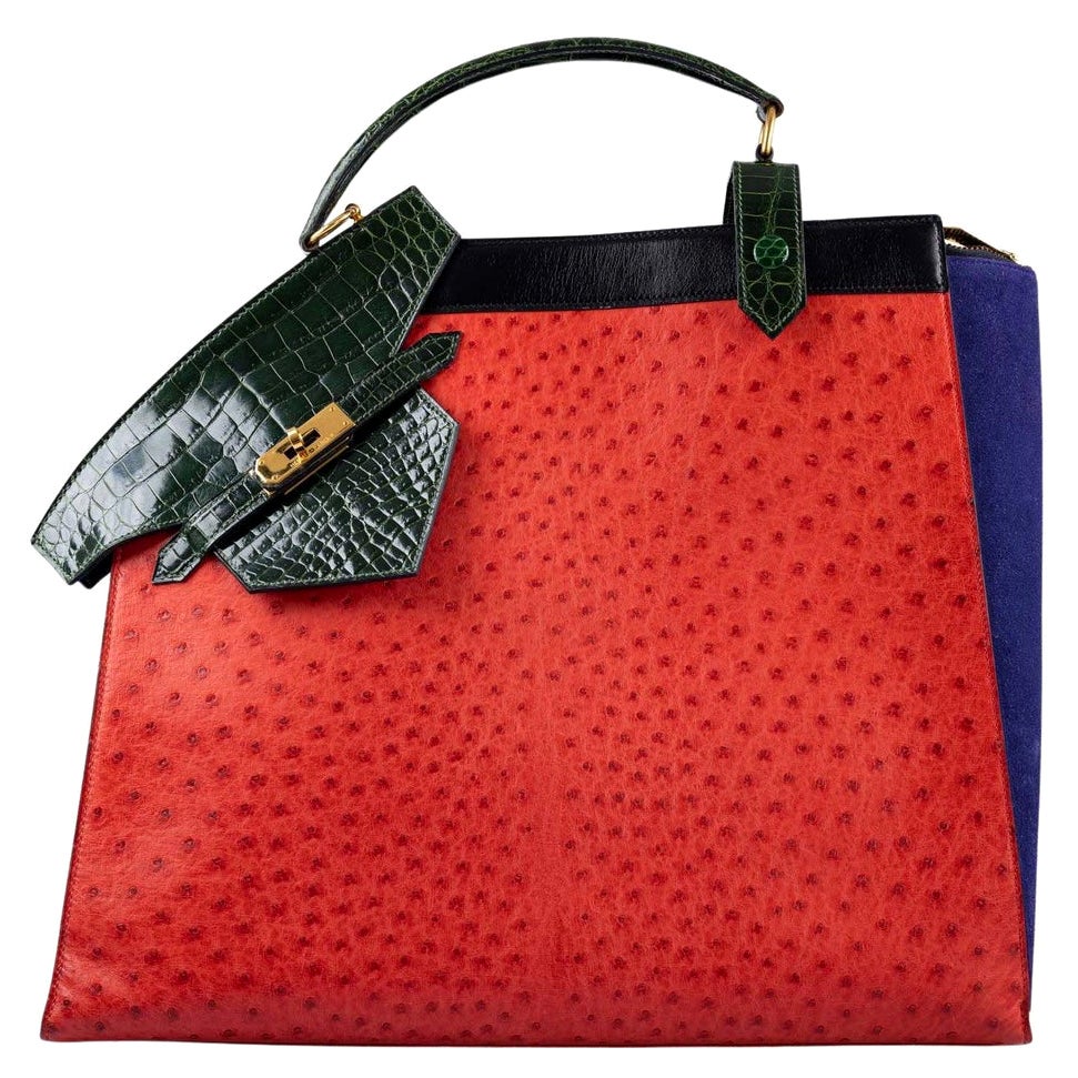 Hermès Tote Sac Himalaya Symbiose 43 Multicolore Gold Hardware Bag en vente