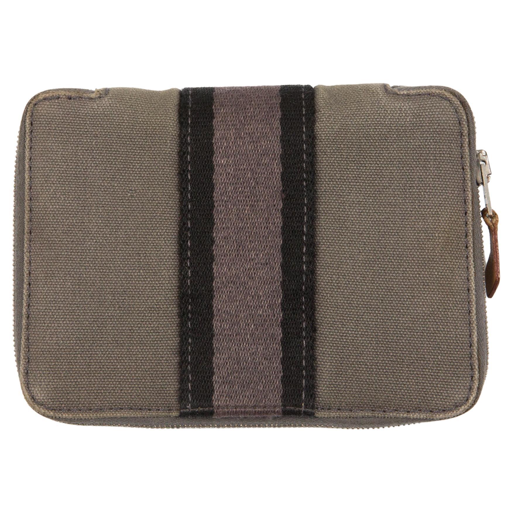 Hermes Toto Grau Baumwolle Brieftasche