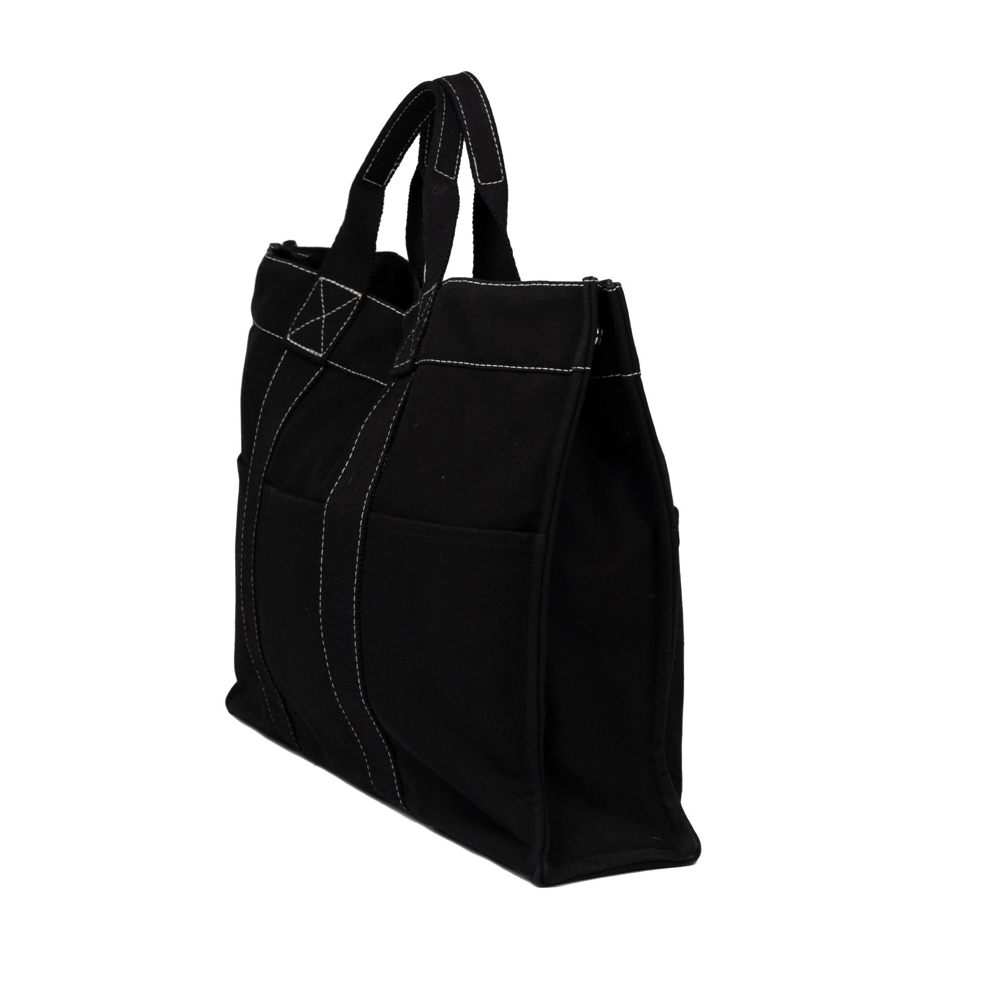 Black Hermes Toto Shopping Bag