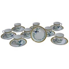 Hermes "Toucan" Coffee Set and Six Coffee Cup