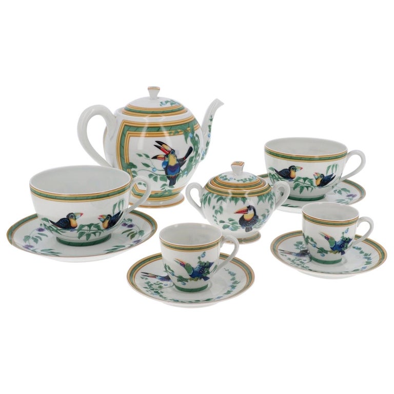 Hermes "Toucan" Coffee Set and Dejeuner Cup at 1stDibs
