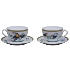 Hermes "Toucan" Pair of Dejeuner Cup