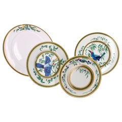 Hermes "Toucan" Porcelain Dinnerware Service, 67 Pieces
