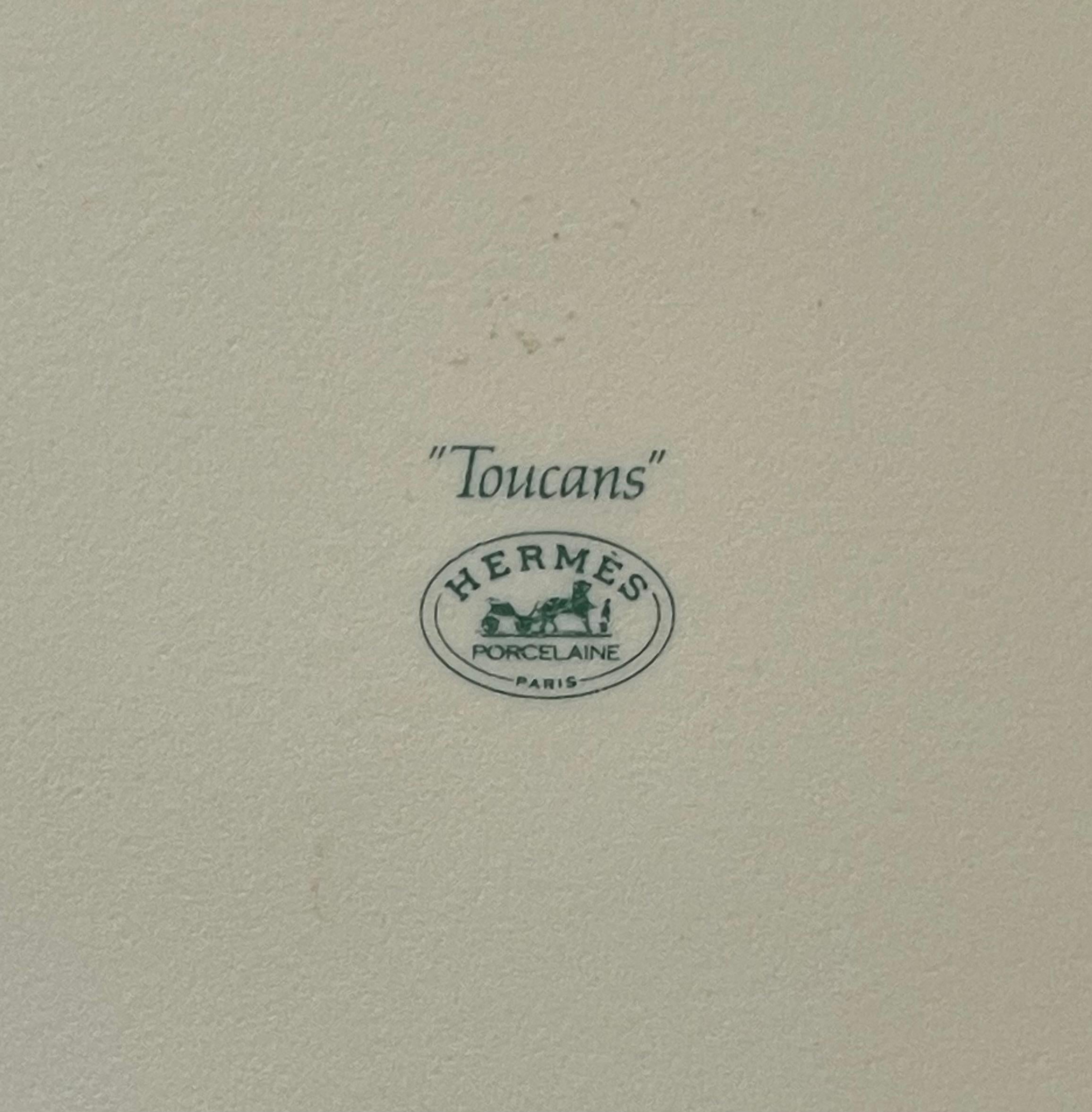 20th Century Hermes Toucans Vide Poche or Change Tray For Sale