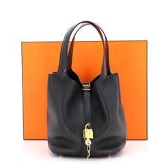 Hermes Touch Picotin Lock Borsa Clemence con alligatore opaco MM