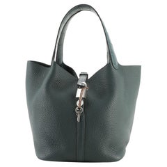 Hermes Touch Picotin Lock Bag Clemence with Matte Alligator MM
