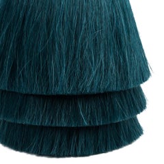 Hermes Toupet Bag Fringed Mini Bucket Horse Hair Vert Fonce Black Evercalf