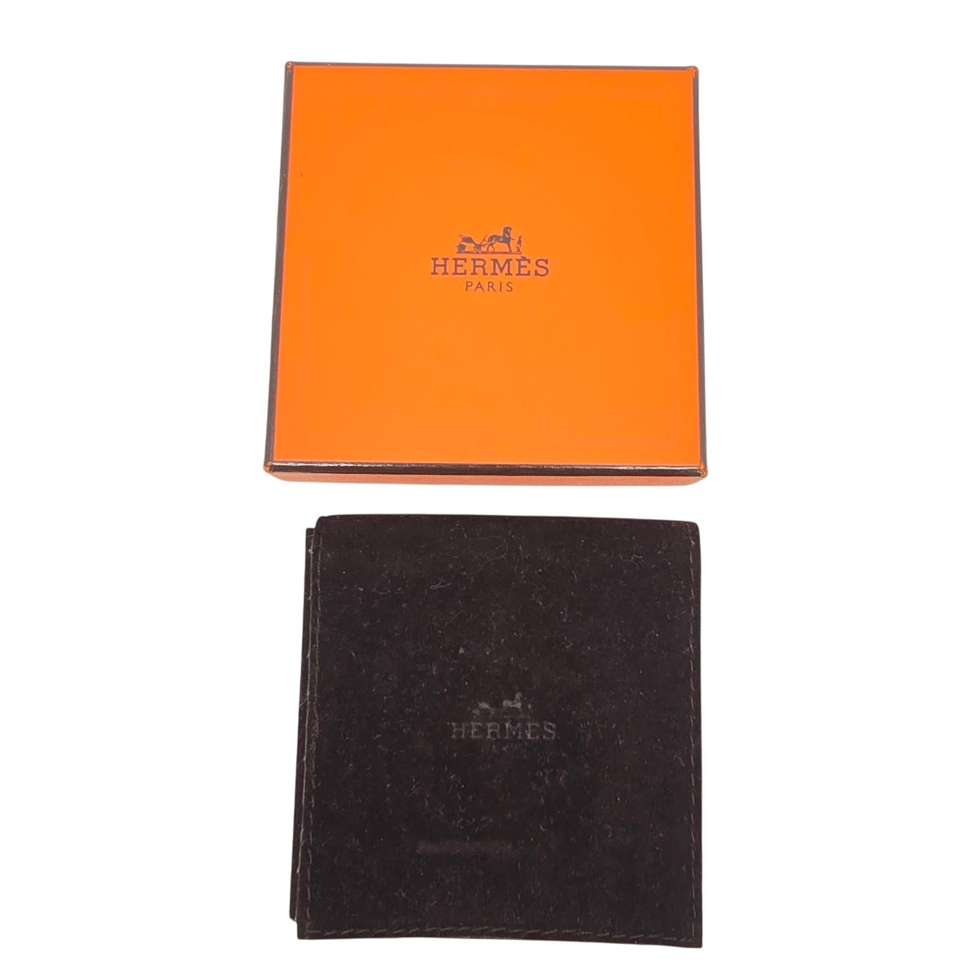 Hermes Tournis Tresse Black Noir Calfskin Bracelet with Pouch and Box #20419 4