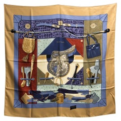 Hermes Tout Cuir by Caty Latham Silk Scarf