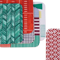 Hermes Toutenpapier Tatoo Color Coasters Set of 12 Abstract Designs