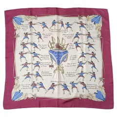Hermès "Traité des Armes" vintage silk square scarf, 1951